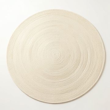 Sage Arc Round Area Rug - Cream (synthetic illustration; no displayed measurements)