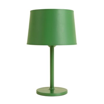 Holly Arc Table Lamp With A Plain Fabric Shade