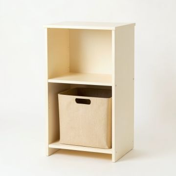 Ash Crossing Freestanding Pull-Out Hamper Cabinet - Cream (synthetic illustration; no displayed measurements)