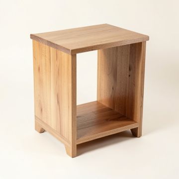 Angulo Solid Wood Floor Shelf End Table With Storage (synthetic illustration; no displayed measurements)