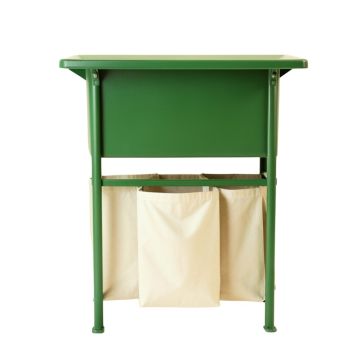 Vale Brook Laundry Sorting Station With Plain Removable Bags - Green