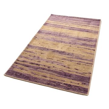 Hudspeth Handwoven Flatweave Tan/Plum Area Rug