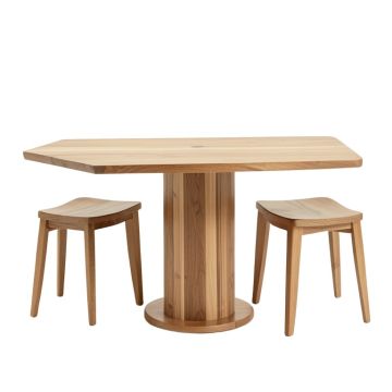 Alysson 3 - Piece Bar Height Butterfly Leaf Rubberwood Solid Wood Dining Set