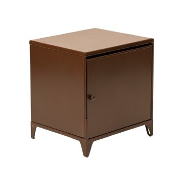 Swearengin 1 - Drawer Metal Nightstand In Brown