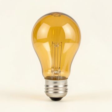 Amber Light Bulb (synthetic illustration; no displayed measurements)
