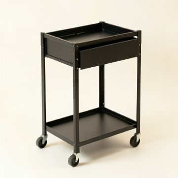 Lake Dale Empty Rolling Workshop Cart - Black (synthetic illustration; no displayed measurements)