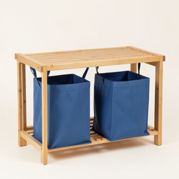 Wren Bend Laundry Sorting Station With Plain Removable Bags - Blue (synthetic illustration; no displayed measurements)