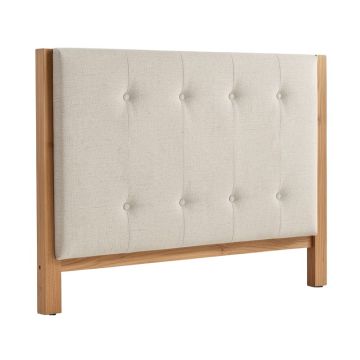Nail Button Border Upholstered Panel Headboard