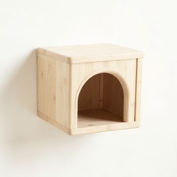 Slate Bridge Wall-Mounted Cat Perch - Ivory (synthetic illustration; no displayed measurements)