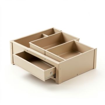 Pine Branch Empty Coffee-Station Organizer - Beige (synthetic illustration; no displayed measurements)