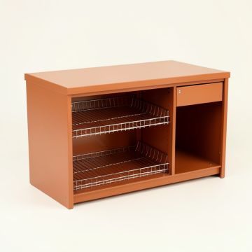 Juniper Bend Empty Countertop Canister Rack - Terracotta (synthetic illustration; no displayed measurements)