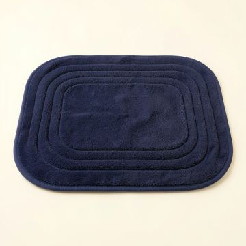 Heath Edge Bath Mat - Navy (synthetic illustration; no displayed measurements)