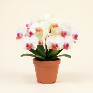 Artificial Orchids Floral Arrangements In Pot (synthetic illustration; no displayed measurements)