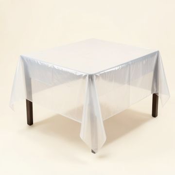 Dravin Clear Vinyl Tablecloth (synthetic illustration; no displayed measurements)
