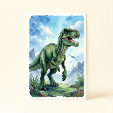 Maney Watercolor Dinosaurs Jurassic Wall Sticker (synthetic illustration; no displayed measurements)