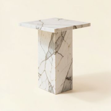 Hathcock Marble Top End Table (synthetic illustration; no displayed measurements)