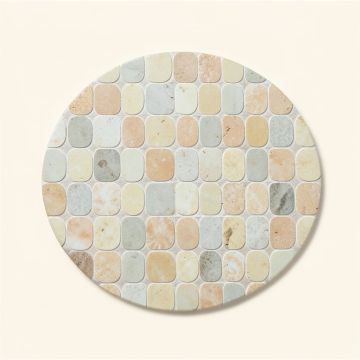 Penny Round Mosaic .75 '' X .75 '' Porcelain Mosaic Tile (synthetic illustration; no displayed measurements)