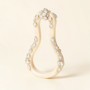 Tiffany Bejeweld Resin Shower Curtain Hooks (synthetic illustration; no displayed measurements)