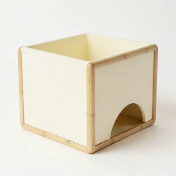 Ash Field Empty Furniture-Style Litter Enclosure - Cream (synthetic illustration; no displayed measurements)
