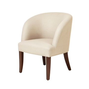 Myra Queen Anne Back Side Chair In Beige/Dark Walnut (synthetic illustration; no displayed measurements)