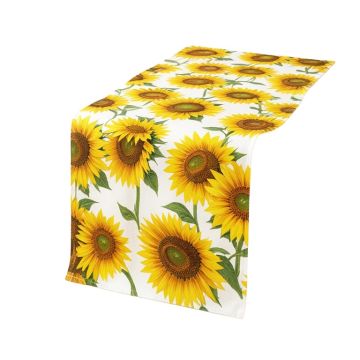 Geoff Sunflowers Print Table Runner