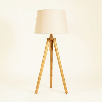 Cliff Bluff Floor Lamp With A Plain Fabric Shade - Beige (synthetic illustration; no displayed measurements)