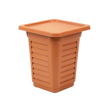 Linden Bend Closed Garden Compost Bin - Terracotta