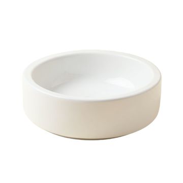 White Ceramic Circular Vessel Bathroom Sink