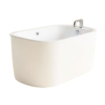 59 '' X 28 '' Freestanding Soaking Acrylic Bathtub