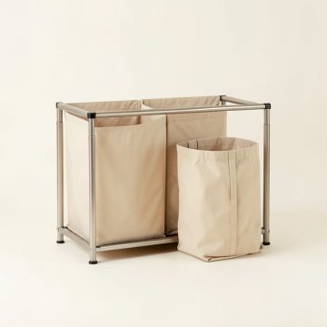 Ridge Brook Laundry Sorting Station With Plain Removable Bags - Beige (synthetic illustration; no displayed measurements)