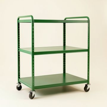 Rowan Arc Empty Rolling Workshop Cart - Green (synthetic illustration; no displayed measurements)