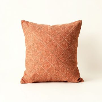 Spruce Branch Filled Accent Pillow - Terracotta (synthetic illustration; no displayed measurements)