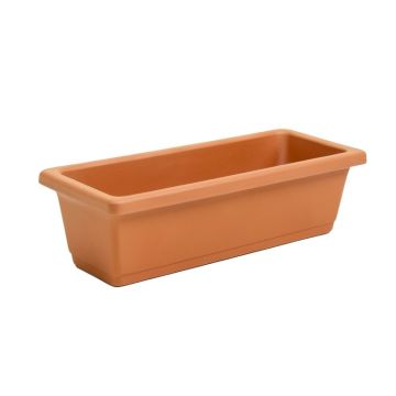 Oak Bluff Empty Railing Planter With Integral Brackets - Terracotta