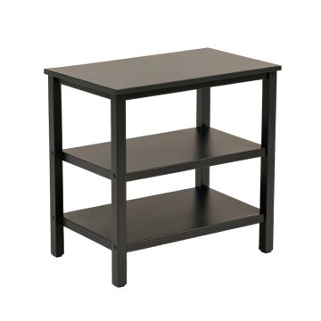 Red Barrel Studio® Console Table With Drawer Shelf 2 Tier Sofa Side Accent Table Black