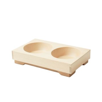 Stone Crest Pet Feeding Stand With Two Plain Empty Bowls - Ivory