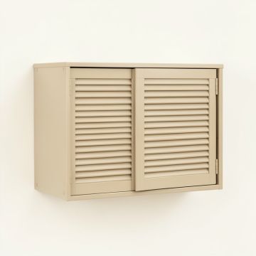 Maple Edge Wall-Mounted Entry Cabinet - Beige (synthetic illustration; no displayed measurements)