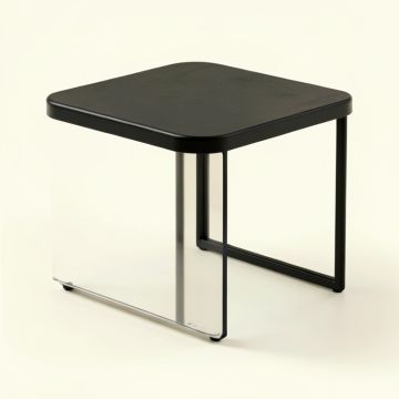 Field Arc Compact Balcony Table (synthetic illustration; no displayed measurements)