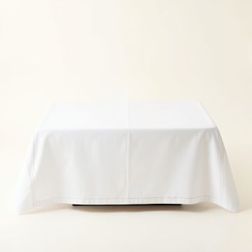 Moss Bend Flat Bed Sheet - White (synthetic illustration; no displayed measurements)