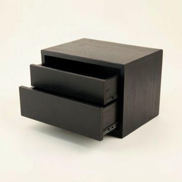 Linden Branch Small-Parts Storage Drawer Cabinet - Black (synthetic illustration; no displayed measurements)