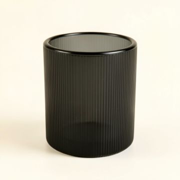 Reed Crest Empty Candle Holder - Black (synthetic illustration; no displayed measurements)