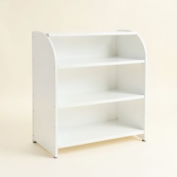 Dawn Arc Desktop Shelving Unit (synthetic illustration; no displayed measurements)