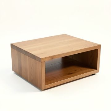 Solid Wood Coffee Table With Storage (synthetic illustration; no displayed measurements)