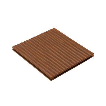 Ridged Metal 2 Ft. X 2 Ft. Drop-In Or Glue-Up Pvc Ceiling Tile In Metal Rust