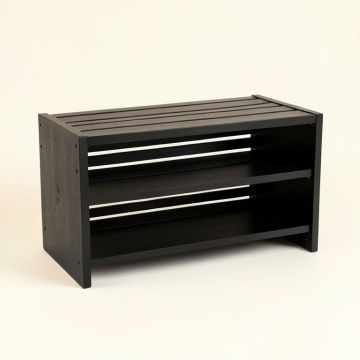 Clay Crossing Shoe Storage Bench - Black (synthetic illustration; no displayed measurements)