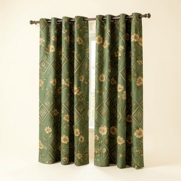 Ambesonne Sage 2 Panel Curtain Set (synthetic illustration; no displayed measurements)