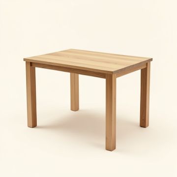 Emer Rubberwood Solid Wood Dining Table (synthetic illustration; no displayed measurements)