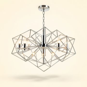 Rosser Unique Statement Geometric Chandelier (synthetic illustration; no displayed measurements)