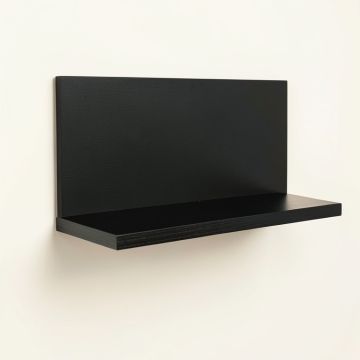 Flint Crossing Wall-Mounted Shelf - Black (synthetic illustration; no displayed measurements)