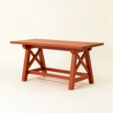 Moss Brook Empty Workshop Workbench - Terracotta (synthetic illustration; no displayed measurements)