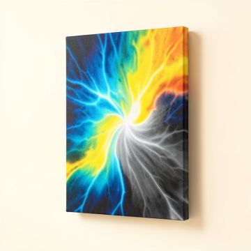 Shining Multi-Colored Plasma - Wrapped Canvas Graphic Art Print (synthetic illustration; no displayed measurements)
